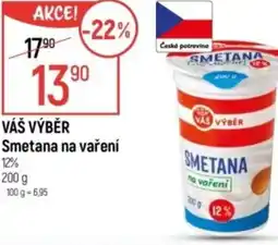 Globus VÁŠ VÝBĚR Smetana na vaření 12% nabídka