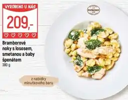 Globus Bramborové noky s lososem, smetanou a baby špenátem nabídka