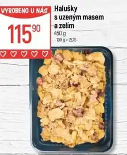 Globus Halušky s uzeným masem a zelím nabídka