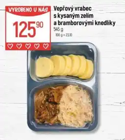 Globus Vepřový vrabec skysaným zelím a bramborovými knedlíky nabídka