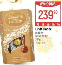 Globus Lindt Lindor pralinky nabídka
