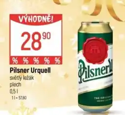 Globus Pilsner Urquell světlý ležák plech nabídka