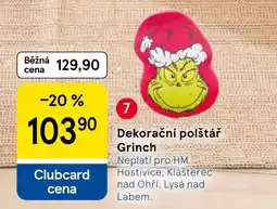 Tesco Dekorační polštář Grinch nabídka