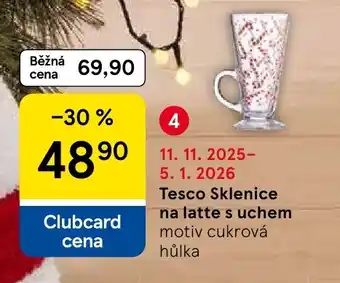 Tesco Sklenice na latte s uchem