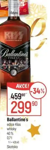 Globus Ballantine's edice Kiss whisky 40% nabídka