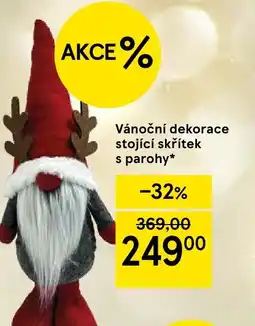 Tesco Vánoční dekorace stojící skřítek s parohy nabídka