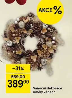Tesco Vánoční dekorace umělý věnec nabídka
