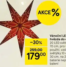 Tesco Vánoční LED papírová hvězda do okna nabídka