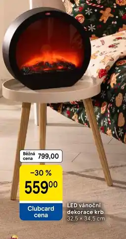 Tesco LED vánoční dekorace krb nabídka