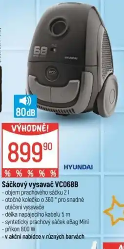Globus HYUNDAI Sáčkový vysavač VC068B nabídka