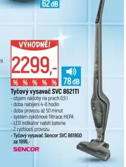 Globus SENCOR Tyčový vysavač SVC 8621TI nabídka