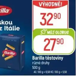 Globus Barilla těstoviny nabídka