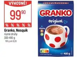 Globus Granko, Nesquik nabídka
