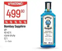 Globus Bombay Sapphire gin nabídka