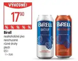 Globus BIRELL nealkoholické pivo neochucené nabídka