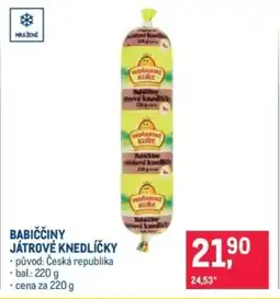 Makro Babiččiny játrové knedlíčky nabídka