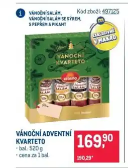 Makro Vánoční adventní kvarteto nabídka