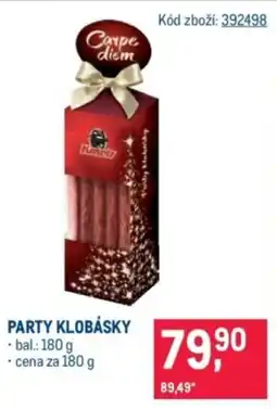 Makro Party klobásky nabídka