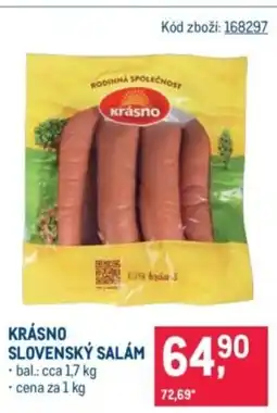 Makro Krásno slovenský salám nabídka