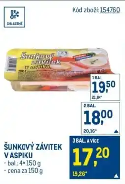 Makro Šunkový závitek vaspiku nabídka