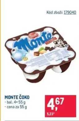Makro Zott Monte čoko nabídka