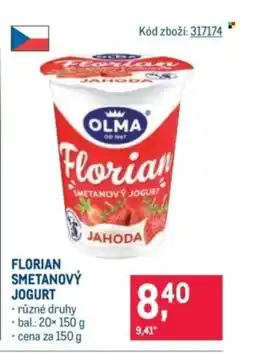 Makro OLMA Florian smetanový jogurt nabídka