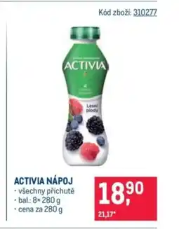 Makro Activia nápoj nabídka