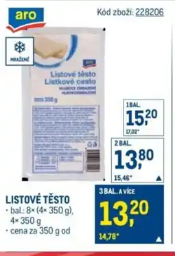 Makro Aro Listové těsto nabídka