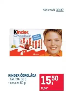 Makro Kinder čokoláda nabídka