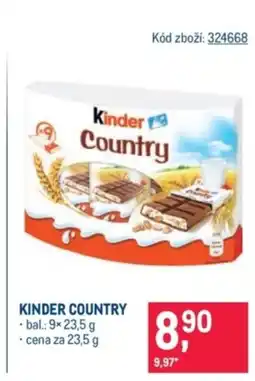 Makro Kinder country nabídka