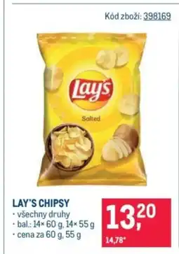 Makro Lay's chipsy nabídka