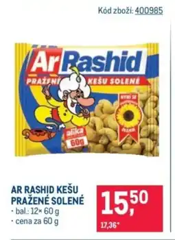 Makro Ar Rashid kešu pražené solené nabídka