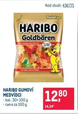 Makro HARIBO gumoví medvídci nabídka