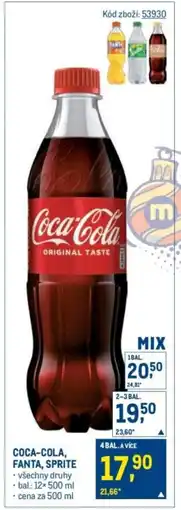 Makro Coca-Cola, Fanta, Sprite nabídka