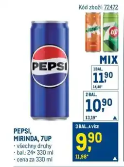 Makro Pepsi, Mirinda, 7Up nabídka