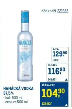 Makro Hanácká vodka 37,5% nabídka