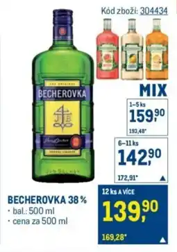 Makro Becherovka 38% nabídka