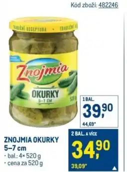 Makro Znojmia okurky 5-7 cm nabídka