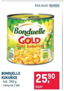Makro Bonduelle kukuřice nabídka