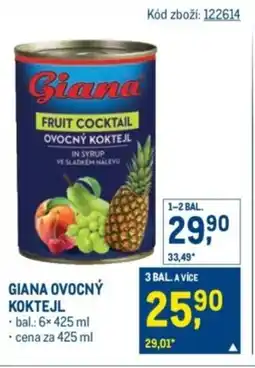 Makro Giana ovocný koktejl nabídka