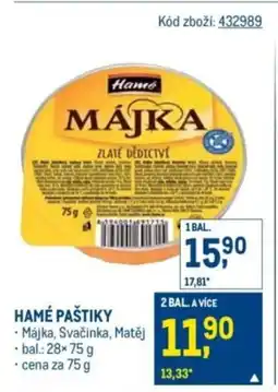 Makro Hamé paštiky nabídka