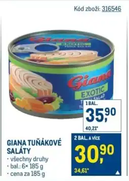Makro Giana tuňákové saláty nabídka