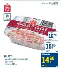 Makro Fine Life Saláty nabídka
