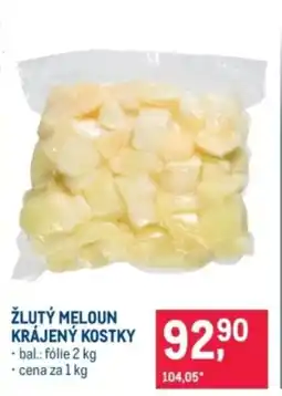 Makro Žlutý meloun krájený kostky nabídka