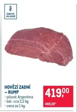 Makro Hovězí zadní - rump nabídka
