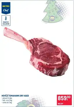 Makro Hovězí Tomahawk dry aged nabídka