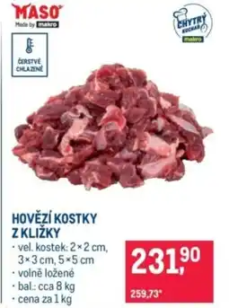 Makro Hovězí kostky z kližky nabídka