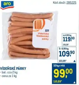 Makro Vídeňské párky nabídka