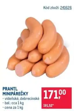 Makro Prantl minipárečky nabídka