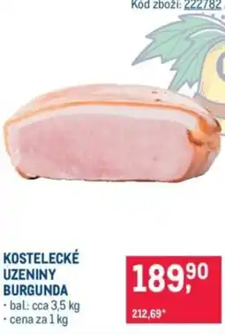 Makro Kostelecké uzeniny burgunda nabídka